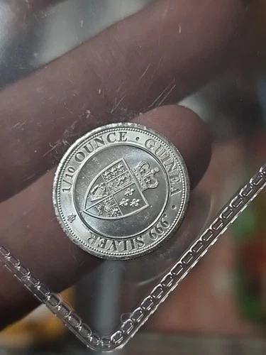 1/10 Oz St. Helena Spade Guinea 2020- .999 Fine Silver Sovereign Coin  BU