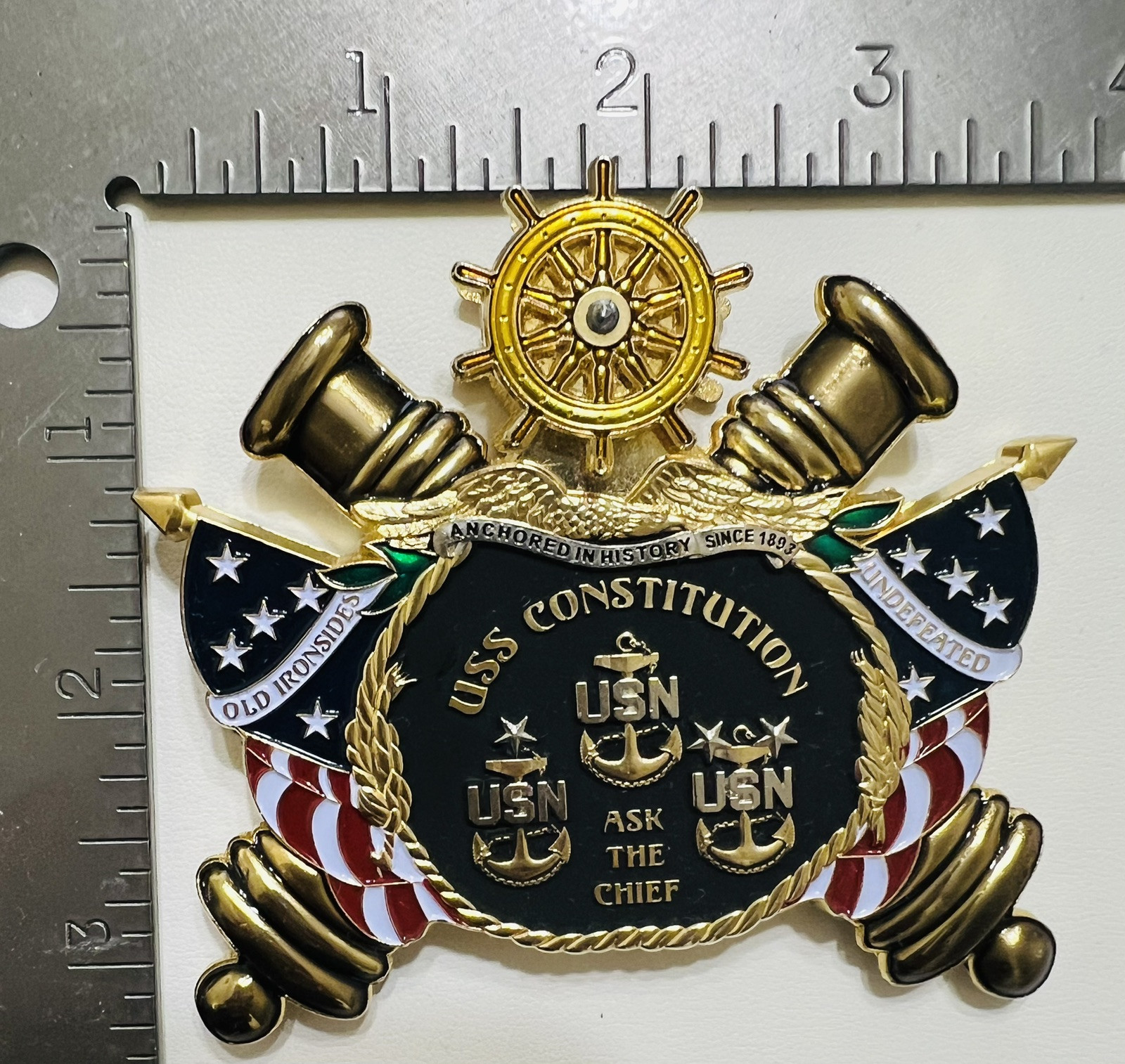 US Navy USS Constitution Chief Petty Officer CPO Mess Challenge Coin