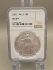 2006 $1 American Silver Eagle NGC MS69