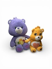 Lot Of 2 - 12 2012 CARE BEARS Harmony Purple - 9 2022 Tender Heart Orange Bear