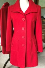 1950S COAT RETRO ROCK AND ROLL RED