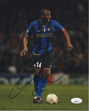 Inter Milan Patrick Vieira Autographed Signed 8x10 Photo JSA COA
