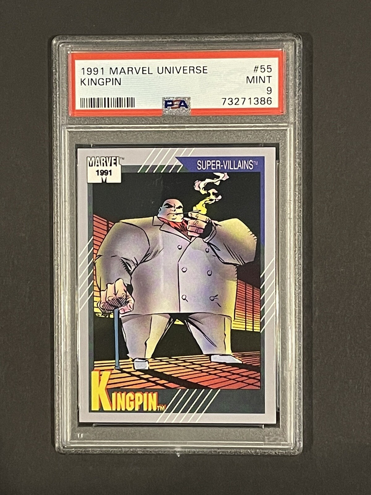 1991 Marvel Universe #55 Kingpin PSA 9 MINT Super-Villains New Slab