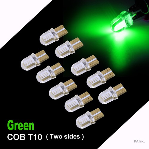 10x T10 168 W5W COB 8LED CANBUS Silica Green Parking Side Driving Light Bulb P3 - Picture 2 of 9