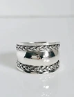 Twisted Handmade Solid 925 Sterling Silver Heavy Pure Wide Band For Women & Men