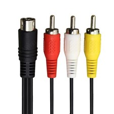 RCA AV Cable For Sega Genesis Version Model 2 3 32X CDX Nomad JVC X-Eye