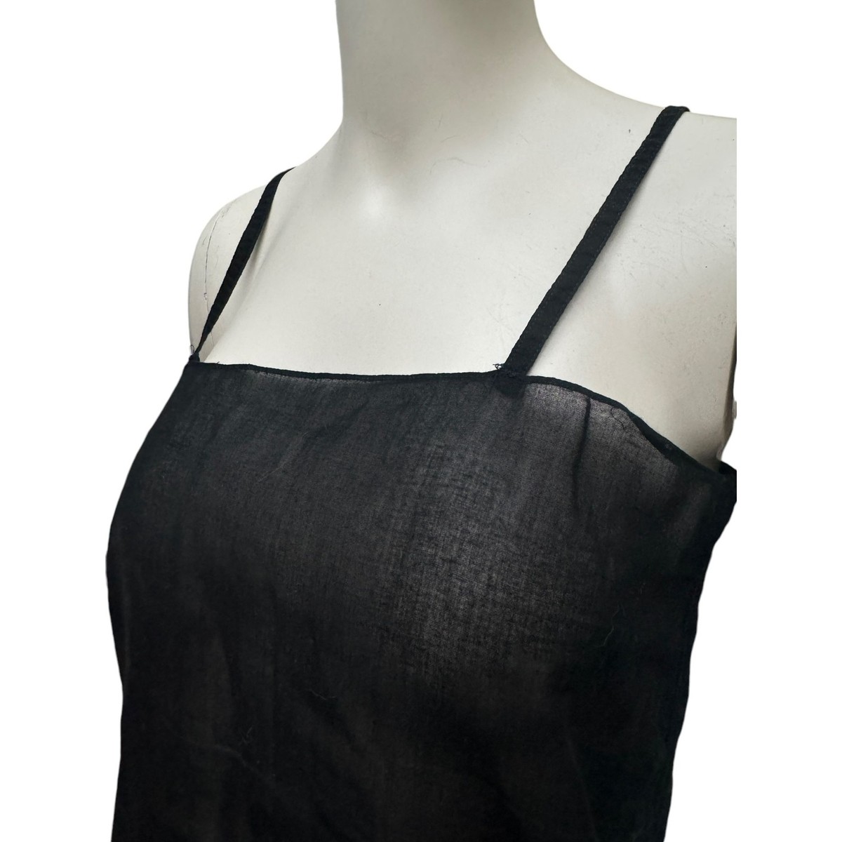 Chanel Vintage Black Sheer Silk Tank Top Size 36 / S | eBay