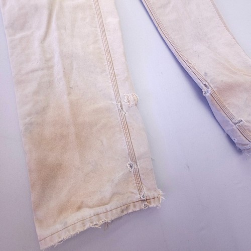 Vintage Carhartt B111 BRN Flannel Lined Canvas Pants Mens 33x36 Union USA *WORN* - Picture 8 of 16