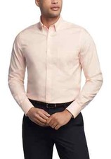 Tommy Hilfiger Men's Dress Shirt Regular Fit, Apricot, 16.5 in, 34-35