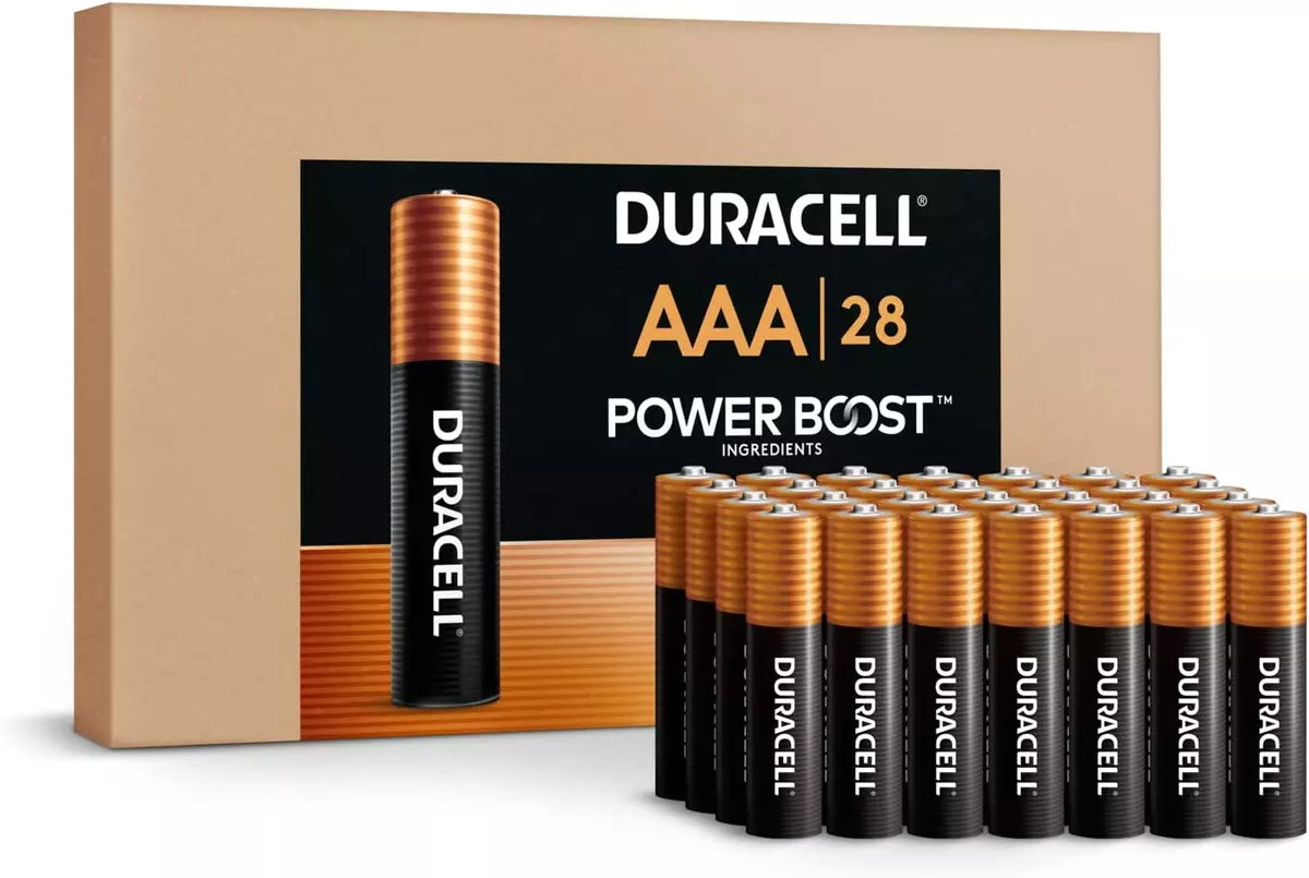 Duracell Coppertop AAA Batteries, 28 Count Pack Triple a Battery