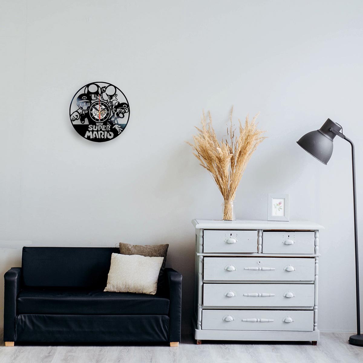 Super Mario Bros Vinyl Record Wall Clock Unique Best Gift Kids Bedroom