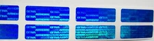 SVB 100 to 1000 SVAG Blue 1/2" x 1-1/2" Hologram Tamper Evident Label Stickers