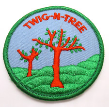 Girl Scout Patch Twig-N-Tree Family Program Embroidered Vintage Badge