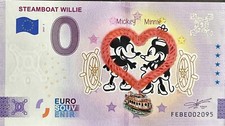 0 EURO Ticket Steamboat Willie Mickey - Minnie Malt Color 2025 Various Number