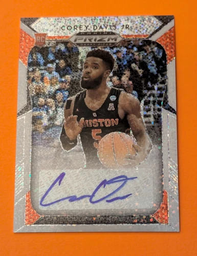 2019-20 Prizm DP Corey Davis Jr. SSP White Sparkles Prizm Rookie Auto Houston RC