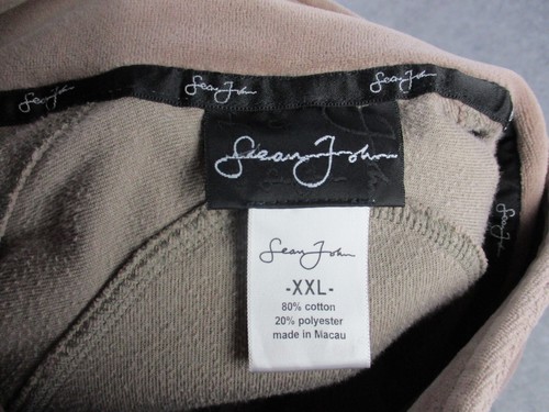 Sean John Jacke Herren 2XL XXL Braun Beige Velour Street Wear Bad Boy Trainingsmantel - Bild 14 von 14