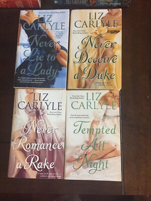 Liz Carlyle 2007-9 PB 1st Ed 1st Printings Very Good Lot 4 Tempted Rake Duke Lie