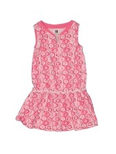 Tea Girls Kids Dress Size 2 Pink Floral Geometric Sleeveless Drop Waist Cotton