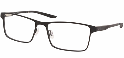 New Nike Reading Glasses 8047 001 56-17 140 Matte Black & Silver