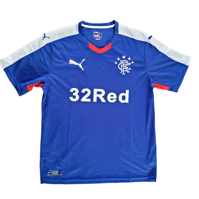  Rangers FC ユニフォーム Mサイズ Rangers FC 32Red Sponsor Football Jersey by Puma - Blue, Men's L