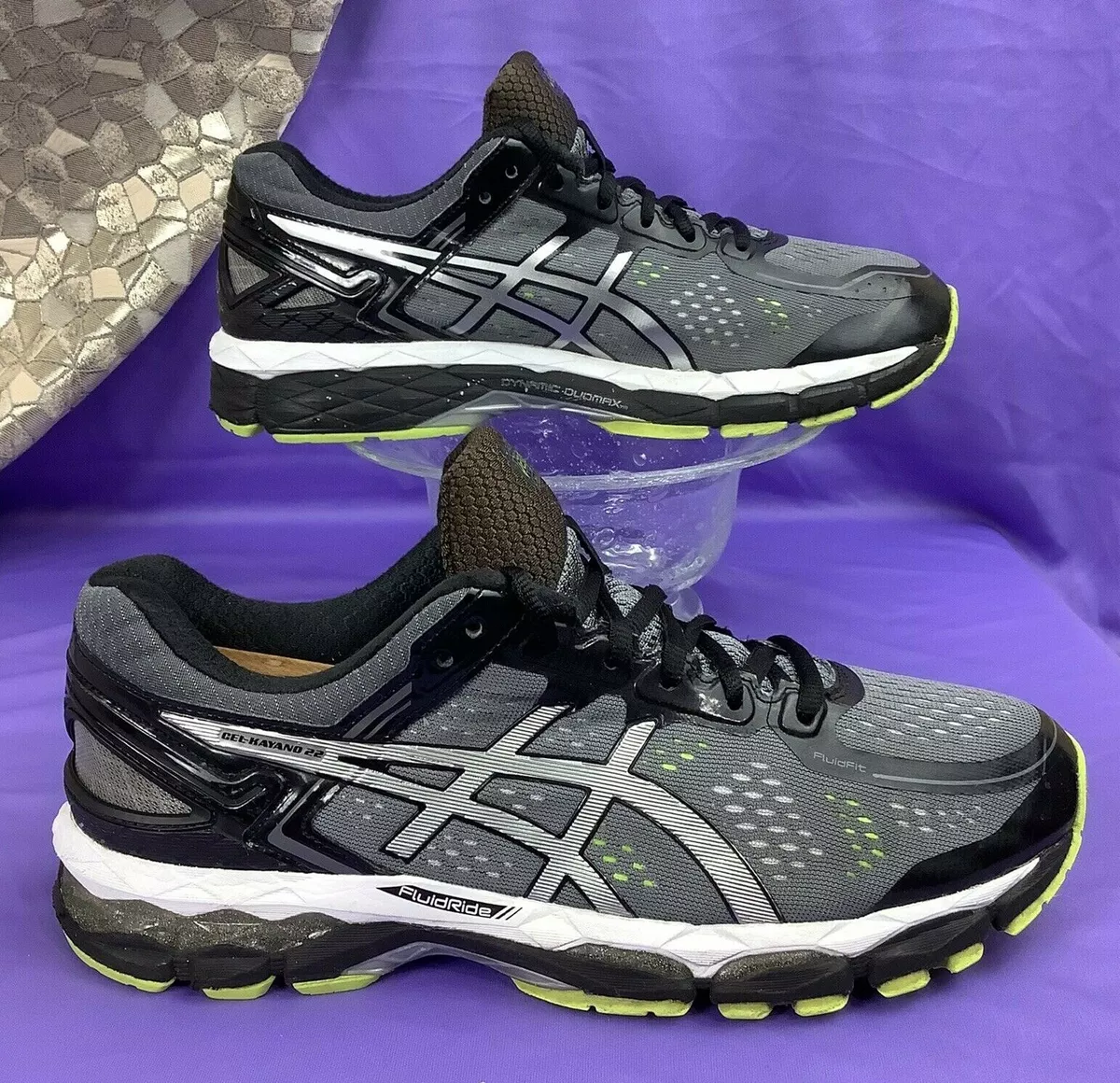 balcón Email Alegre ASICS Gel KAYANO 22 Charcoal Silver Lime Running T547N 41.5 women 9.5 / men  8 | eBay