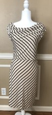Ann Taylor Dress. Size Med. Beige & Black. EUC