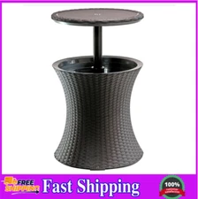 Keter Pacific Cool Bar – Outdoor Side Table w 7.5 Gal Beer & Wine Cooler,Brown