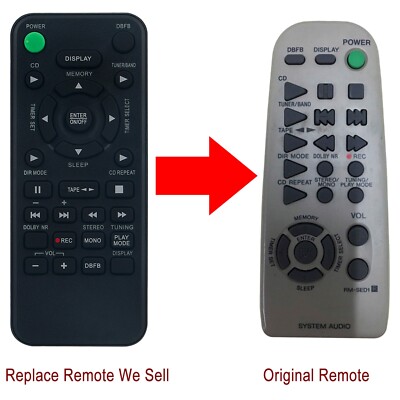 RM-SED1 Replace Remote for Sony Compact Component Stereo System CMT-ED1A CMT-ED1