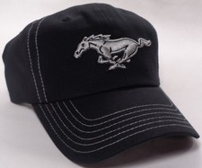 Hat Cap Licensed Ford Mustang Grey Pony Black CF