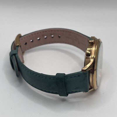 Fossil Abilene Chronograph Teal Leather Strap Watch CH3089  display picture 1