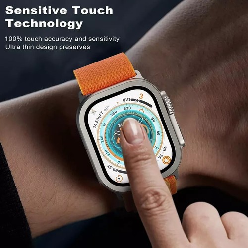 WSKEN per Apple Watch Protettore Schermo Ultra 49mm9H Vetro Temperato + Titaniu.. - Foto 3 di 4