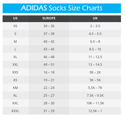 Adidas Shoe Size Adidas Youth Socks Size Chart Adidas Youth Shoe