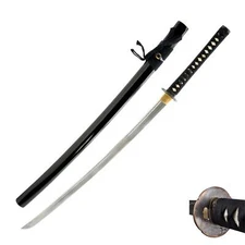 HMS Japanese Samurai Katana Sword, Dragonfly Tsuba, 1045 Carbon Steel, Heat Temp