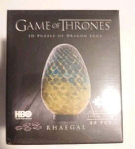 GAME OF THRONES 3D Puzzle of Dragon Egg - RHAEGAL - 80 pieces - Brand new