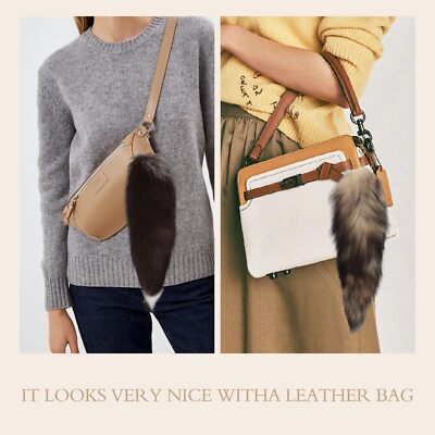 Furry Fox Tail Fur Keychain Cosplay Fox Cat Costume Therian Wolf