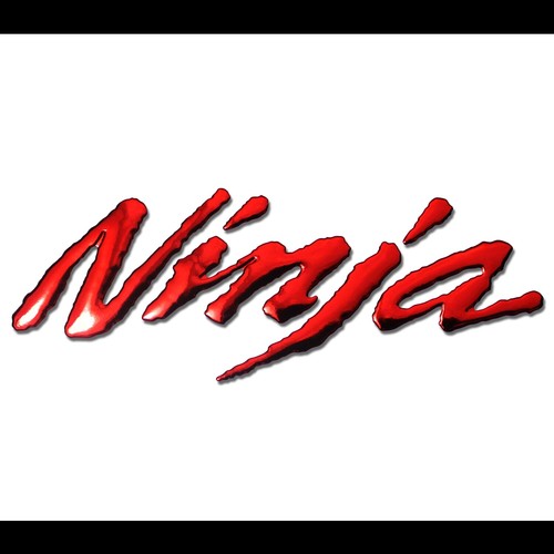 8" 3D Vinyl Kawasaki Letter Decal+6.25" Ninja Logo Sticker ZXR ZZR Chrome Red - Picture 7 of 8