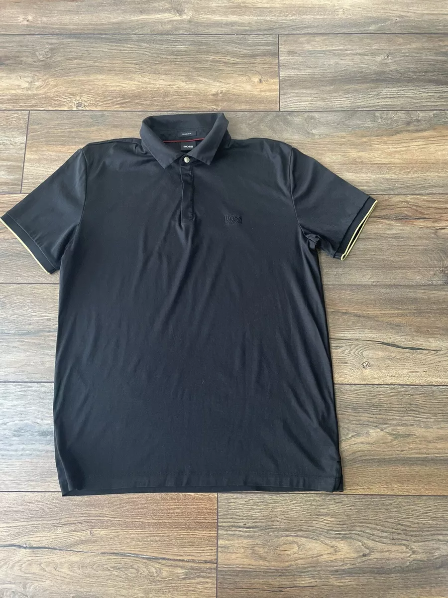 Hugo Boss Black Yellow Polo Shirt size M eBay