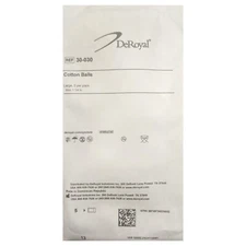 *1-Pack* DeRoyal White Cotton Balls 1.25" Large Sterile 30-030