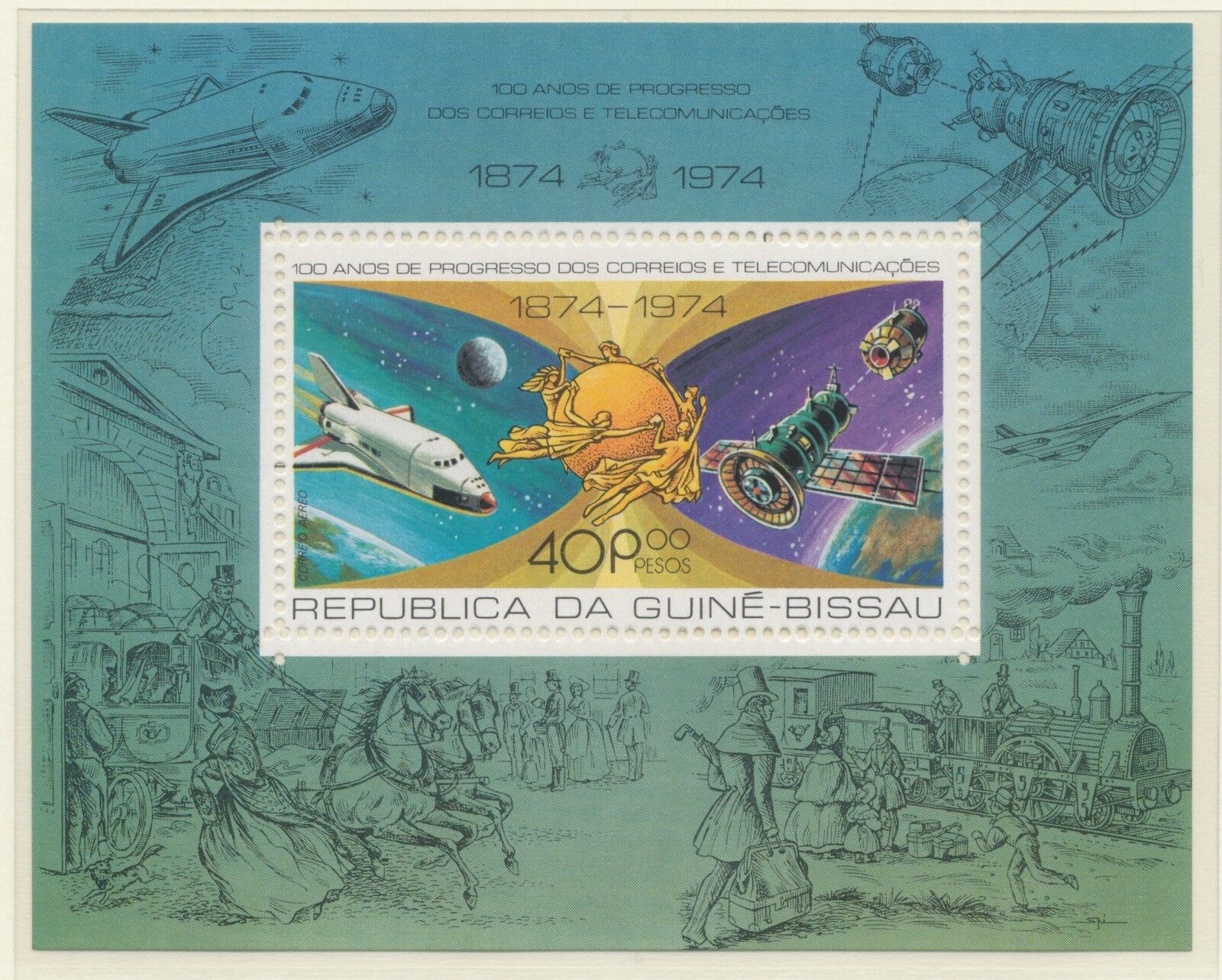 GUINEA-BISSAU 1977, Apollo-Sojuz + U.P.U., superb U/M MS