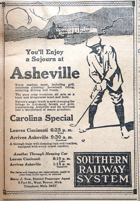1917 Newspaper Page - Southern Railroad System Ad - Carolina Special ...