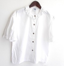 Children's costume blouse white with lace collar size 164 by Isar Trachten