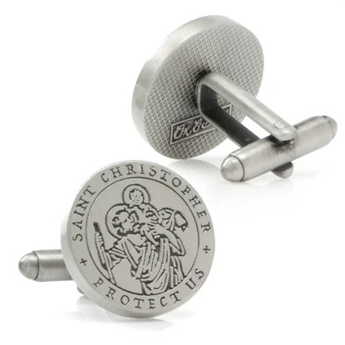 St. Christopher Amulet Cufflinks - Picture 2 of 4