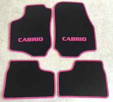 Autoteppich Fußmatten für Opel Astra G Cabrio 2001-2005 schwarz pink 4tlg Absatz