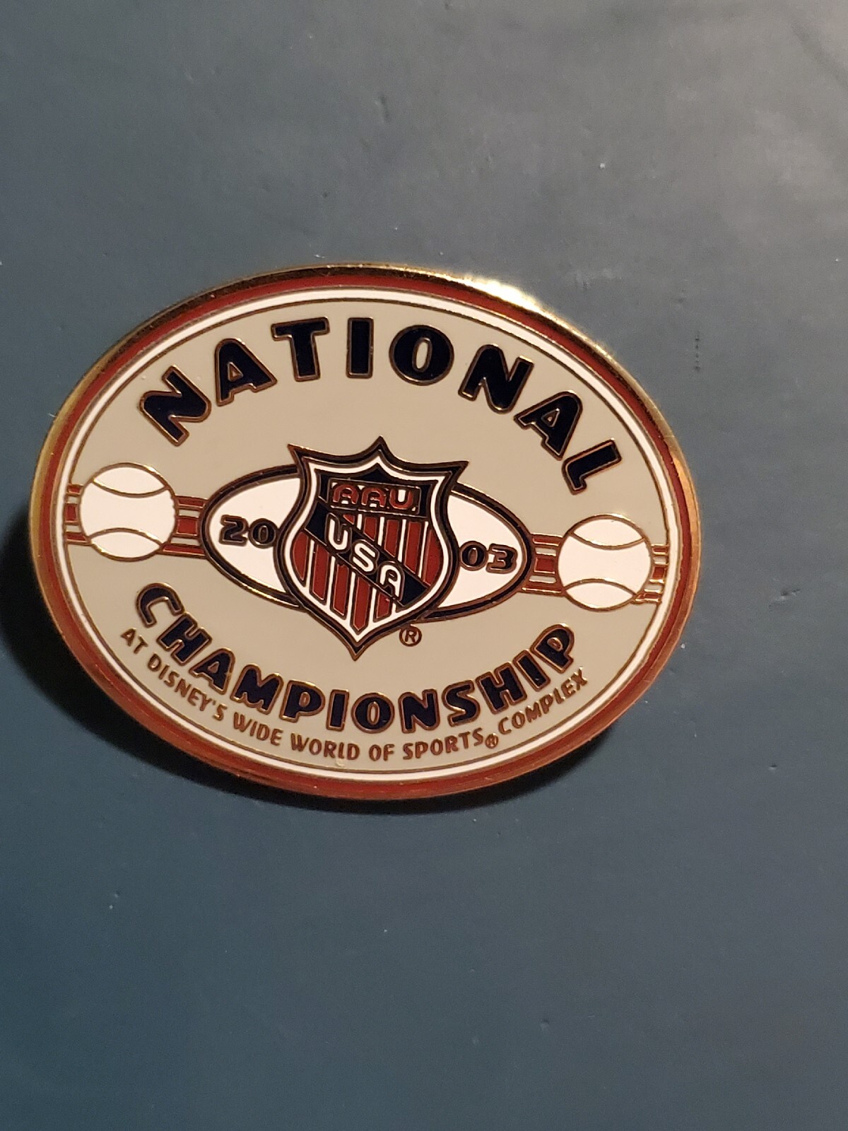 2003 Disney pin USA AAU Baseball National Championship Wide World of Sports HTF