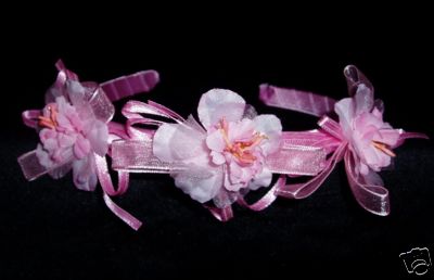 Blumenmädchen Brautjungfer Party Stirnbänder Einheitsgröße rosa elfenbein weiß blau rot 