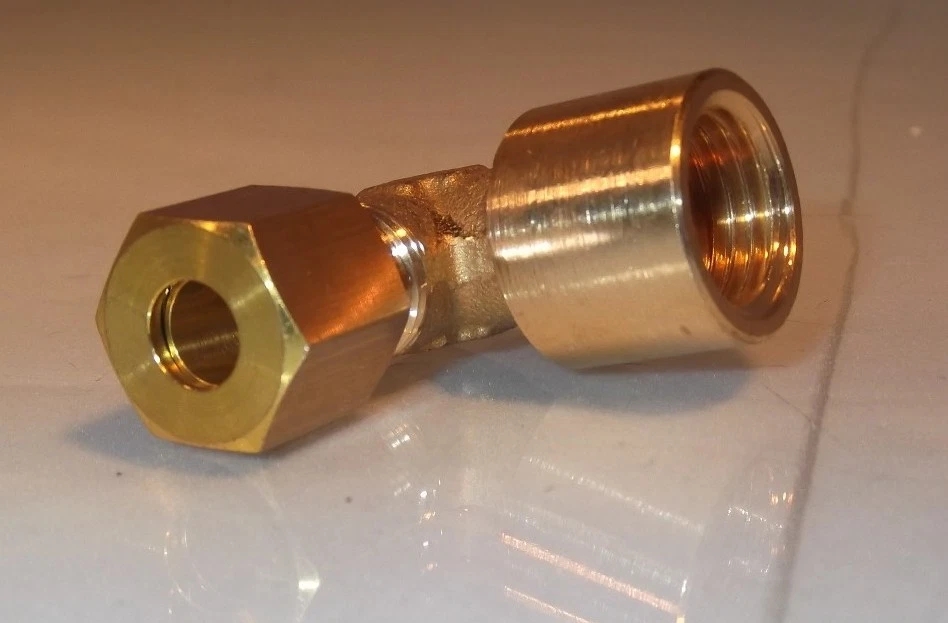 AIGNEP 1/8 Bsp Female To 6mm Compression Elbow Air + Water Fitting & Aga Cookers