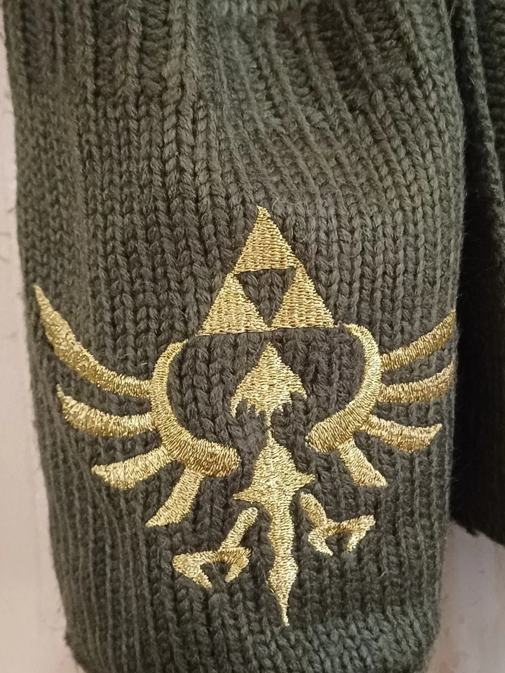 Cárdigan Nintendo Zelda Skyward Sword manga larga bolsillos talla mediana Reino Unido 12/14 Foto 3 de 4