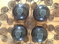 Taylor Ace Lawn Bowls, Black, Thistle emblem, Size 4, WB 14, in great condition