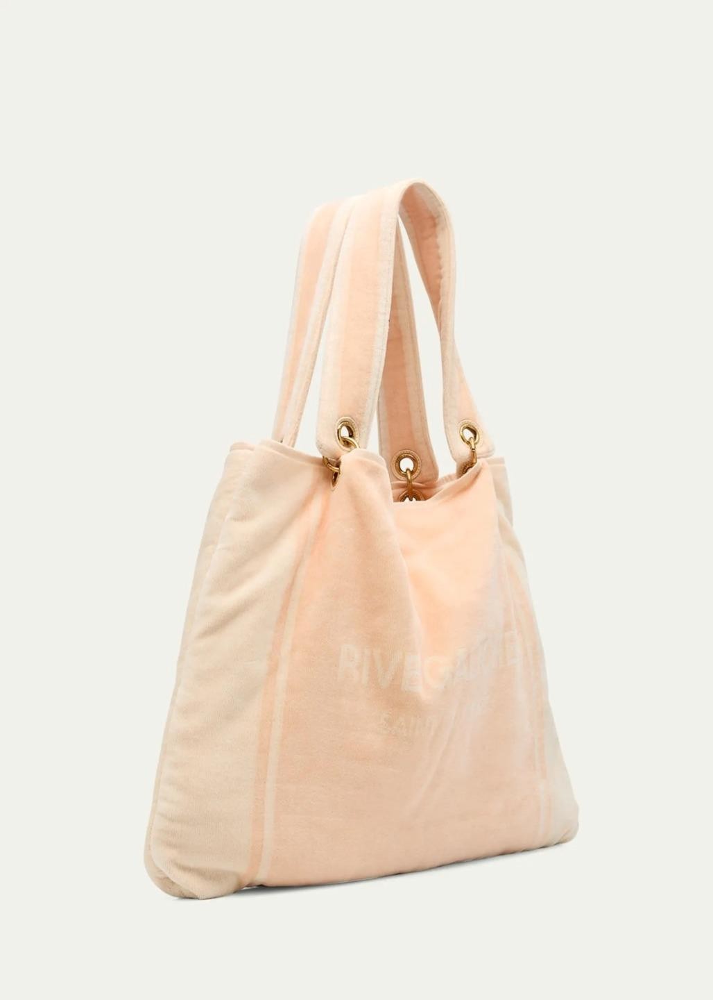 Borsa tote Saint Laurent YSL Rive Gauche logo firma Cabas Terry asciugamano $2100