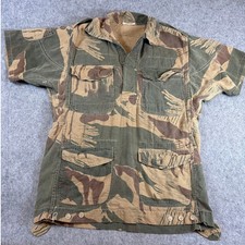 1960s Pakistani Brushstroke Camouflage Smock Large Rhodesian Short Sleeve Rare